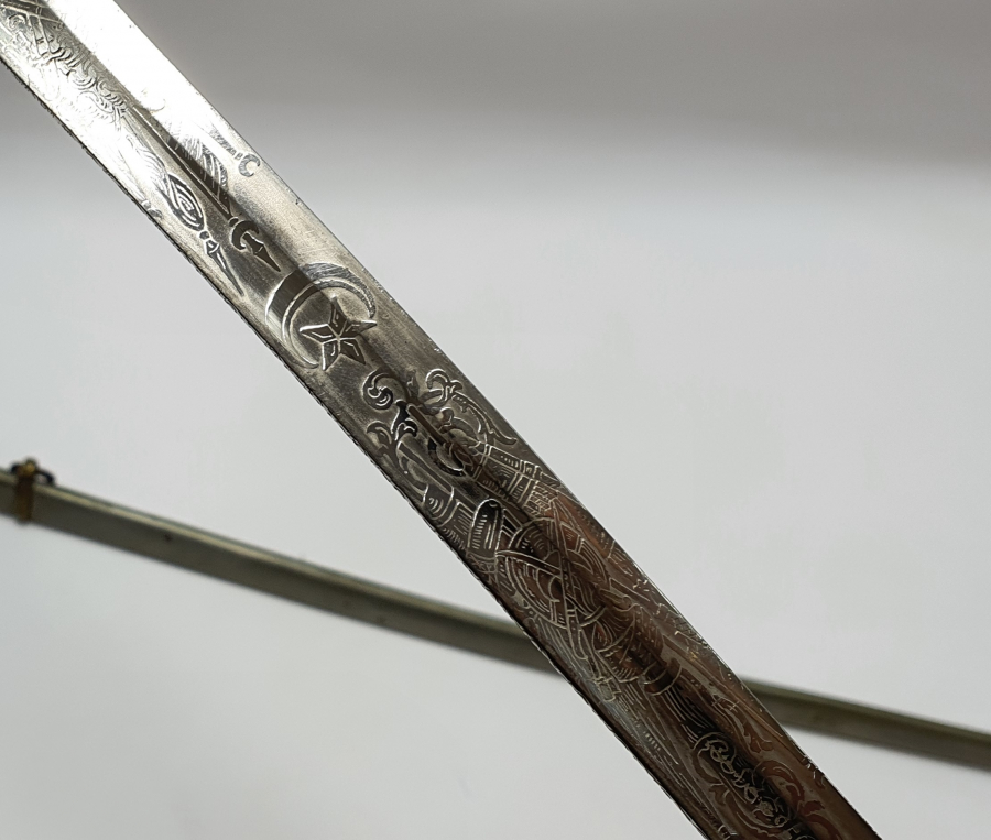 OSMANLI DÖNEMİ SIRTI YAZILI ÇİL KONDİSYONDA SUBAY KILICI