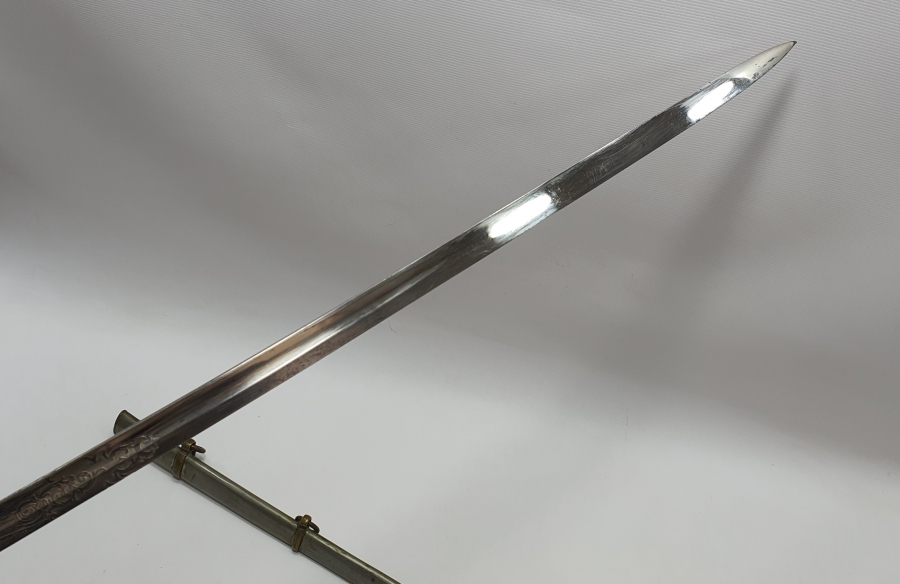 OSMANLI DÖNEMİ SIRTI YAZILI ÇİL KONDİSYONDA SUBAY KILICI