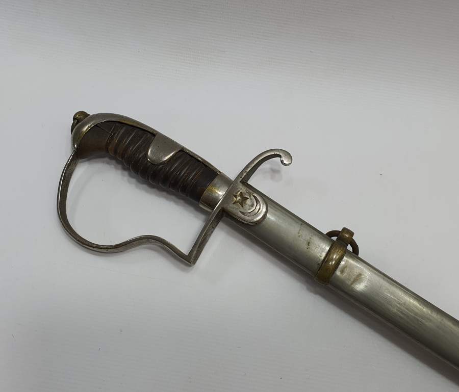 OSMANLI DÖNEMİ SIRTI YAZILI ÇİL KONDİSYONDA SUBAY KILICI