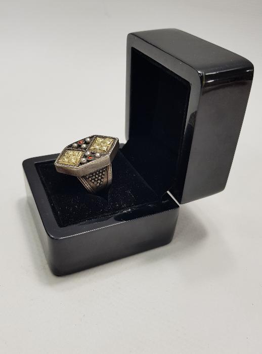 OSMANLI DÖNEMİ MERCANLI GÜMÜŞ YÜZÜK