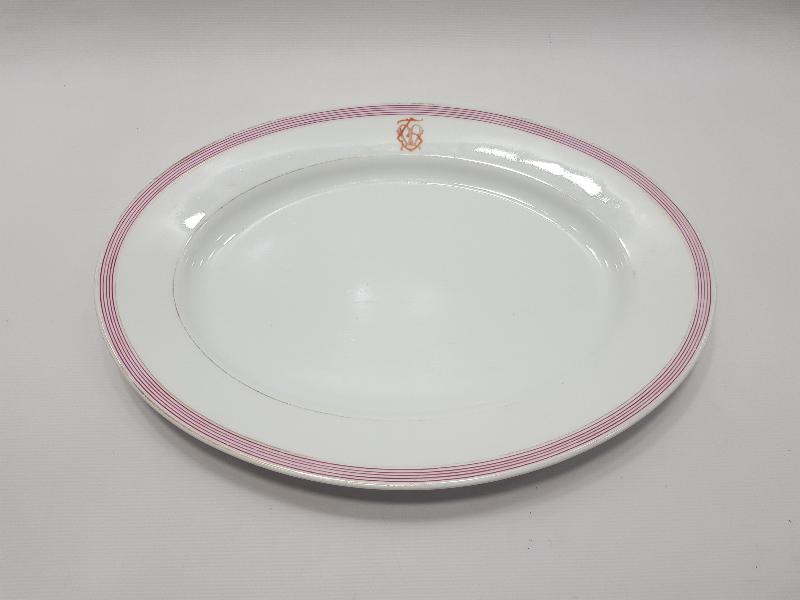 OSMANLI DÖNEMİ TOKATLIYAN OTELİ KALLAVİ BOY PORSELEN SALATA TABAĞI 