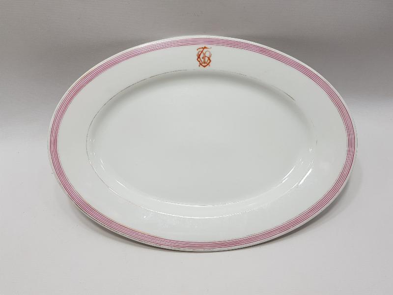 OSMANLI DÖNEMİ TOKATLIYAN OTELİ KALLAVİ BOY PORSELEN SALATA TABAĞI 