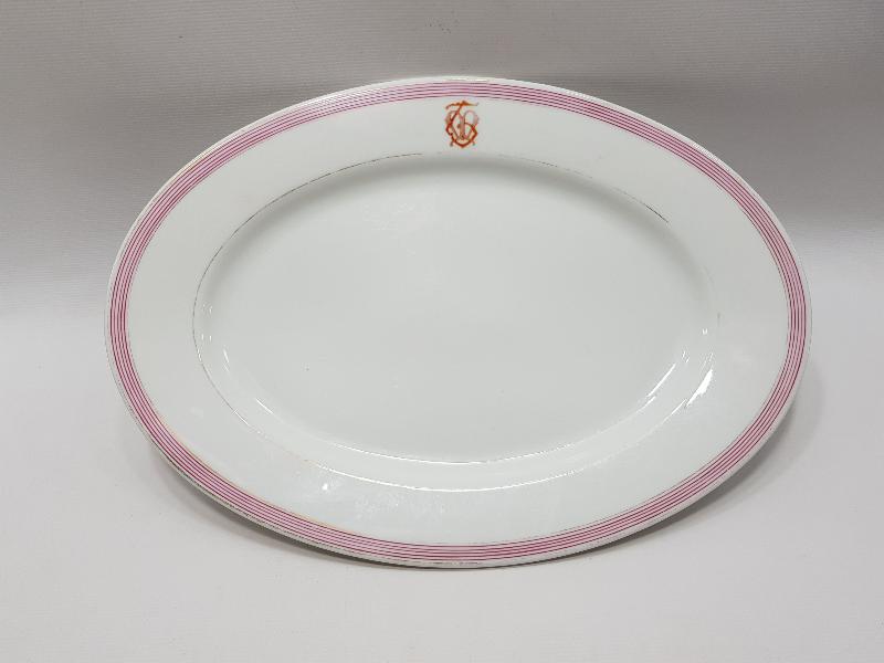 OSMANLI DÖNEMİ TOKATLIYAN OTELİ KALLAVİ BOY PORSELEN SALATA TABAĞI 