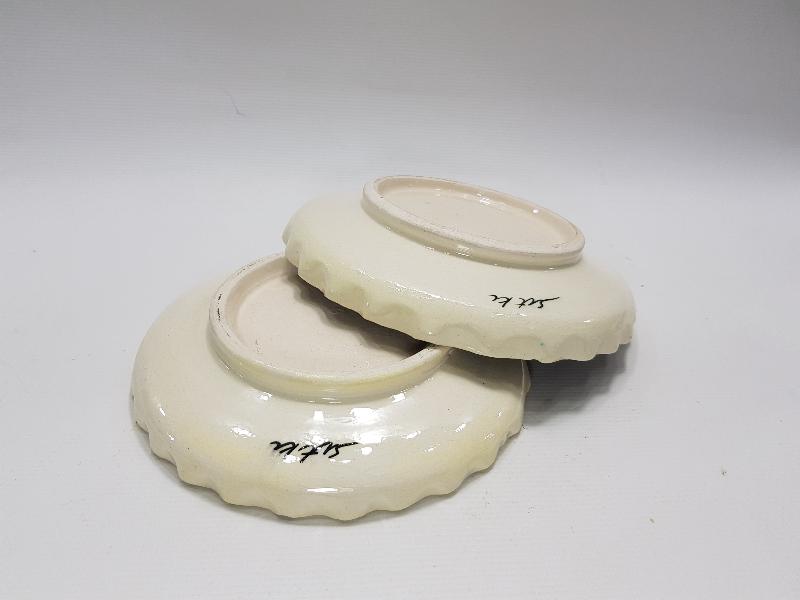 SITKI OLÇAR İMZALI BİR ÇİFT KÜTAHYA SERAMİK ÇEREZLİK 