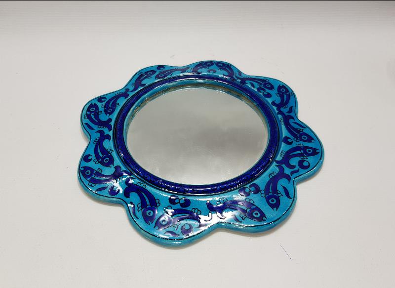 SITKI OLÇAR İMZALI KÜTAHYA SERAMİK AYNA