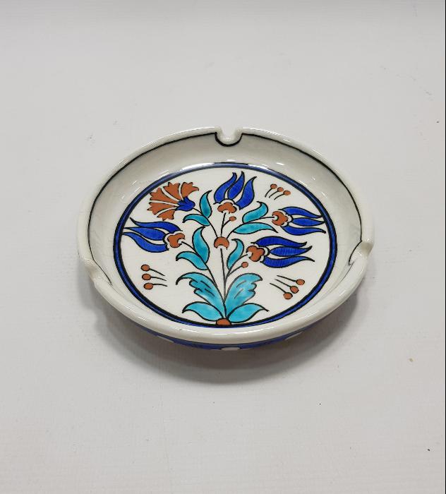 SITKI OLÇAR İMZALI KÜTAHYA SERAMİK KÜL TABLASI 