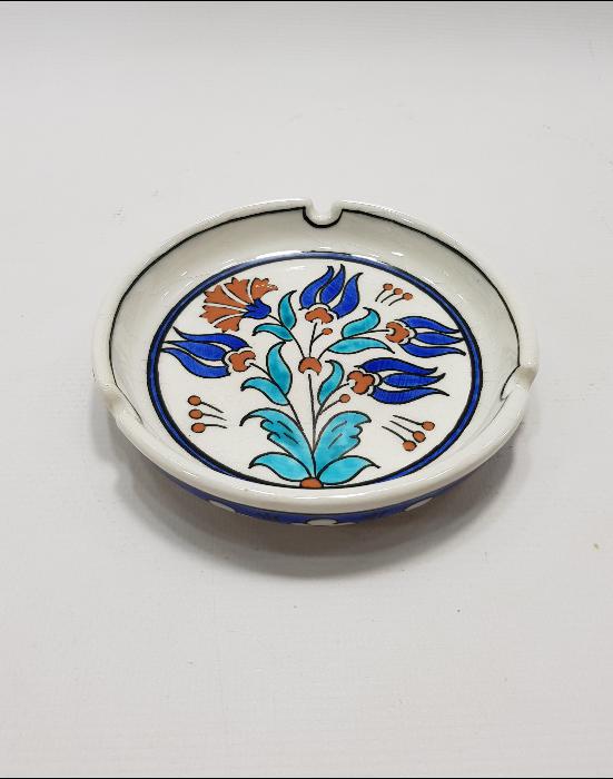 SITKI OLÇAR İMZALI KÜTAHYA SERAMİK KÜL TABLASI 