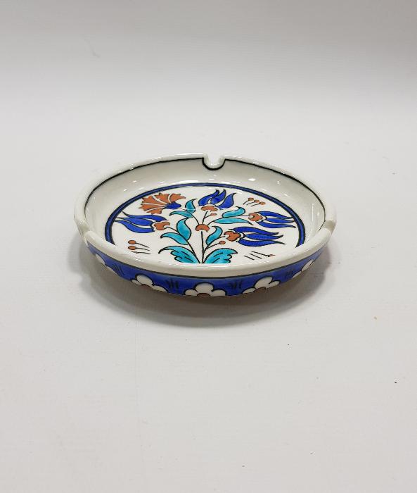 SITKI OLÇAR İMZALI KÜTAHYA SERAMİK KÜL TABLASI 