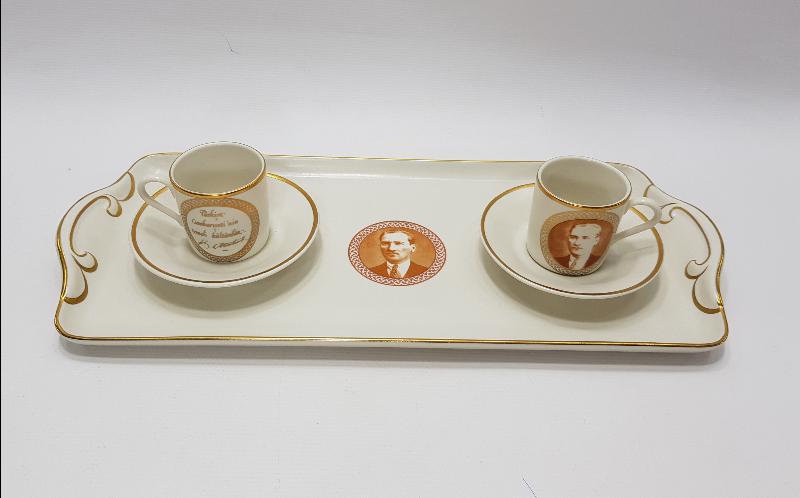 YILDIZ PORSELEN MİLLİ SARAYLAR SERİSİ ATATÜRK TEMALI KAHVE TAKIMI 