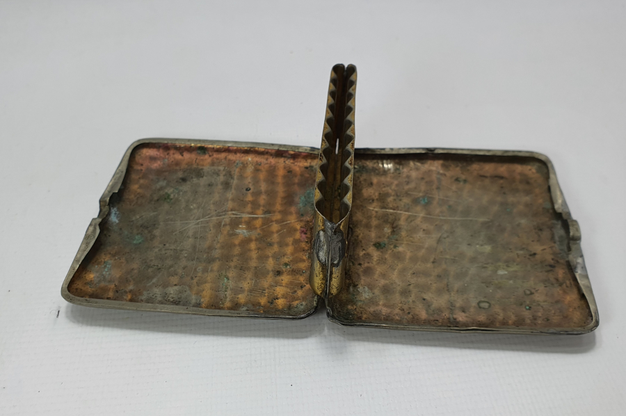 1915-1916 YILLARINA AİT 1. DÜNYA SAVAŞI HATIRASI SUBAY SİGARA TABAKASI