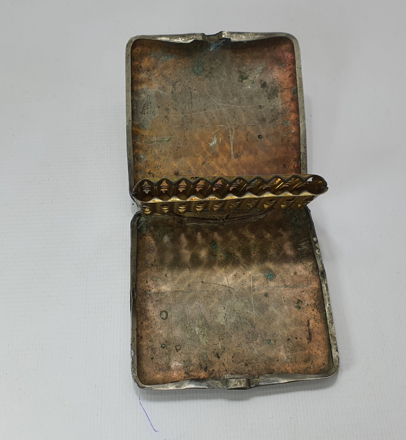 1915-1916 YILLARINA AİT 1. DÜNYA SAVAŞI HATIRASI SUBAY SİGARA TABAKASI