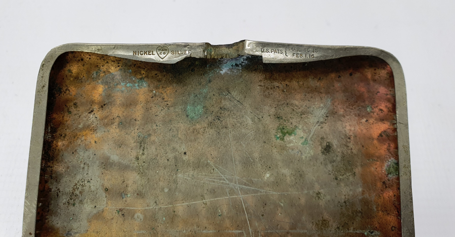 1915-1916 YILLARINA AİT 1. DÜNYA SAVAŞI HATIRASI SUBAY SİGARA TABAKASI