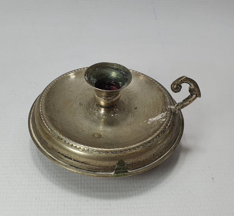 ANTİKA GÜMÜŞ EL MUMLUĞU