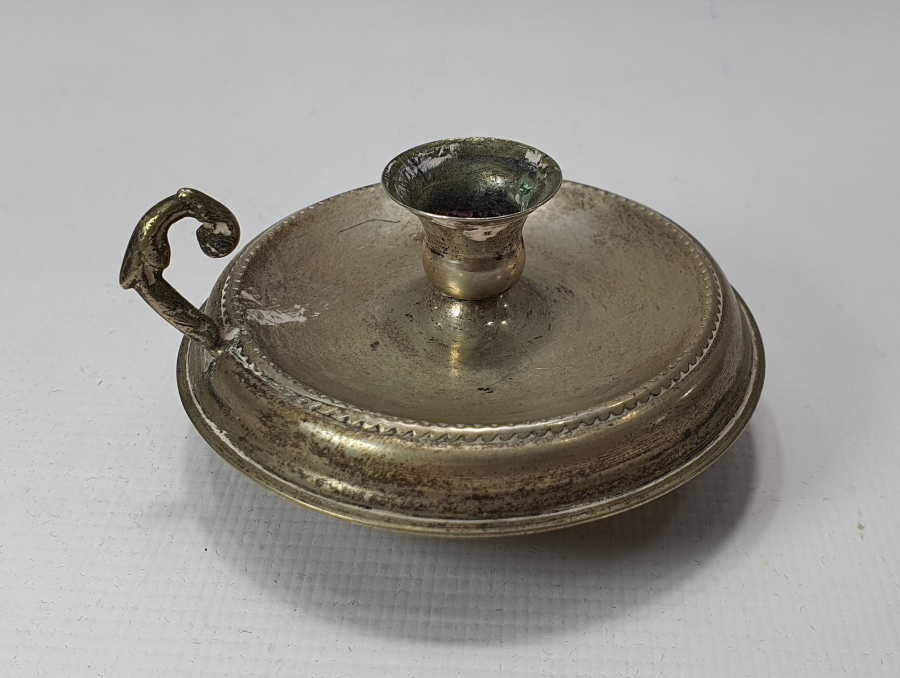 ANTİKA GÜMÜŞ EL MUMLUĞU