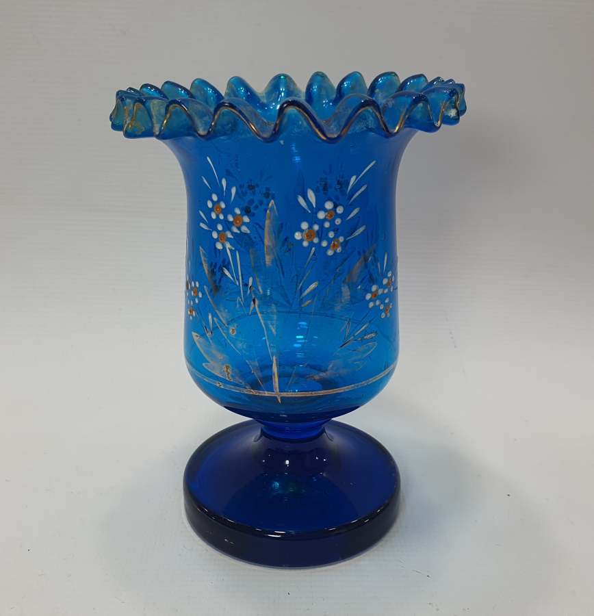 OSMANLI DÖNEMİ MİNELİ VE ALTIN VERMEYLİ KOPARMA CAM KAŞIKLIK