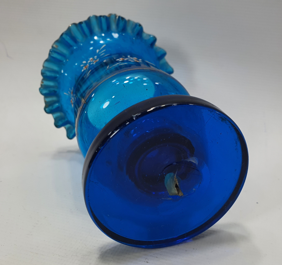 OSMANLI DÖNEMİ MİNELİ VE ALTIN VERMEYLİ KOPARMA CAM KAŞIKLIK