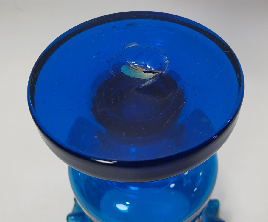 OSMANLI DÖNEMİ MİNELİ VE ALTIN VERMEYLİ KOPARMA CAM KAŞIKLIK