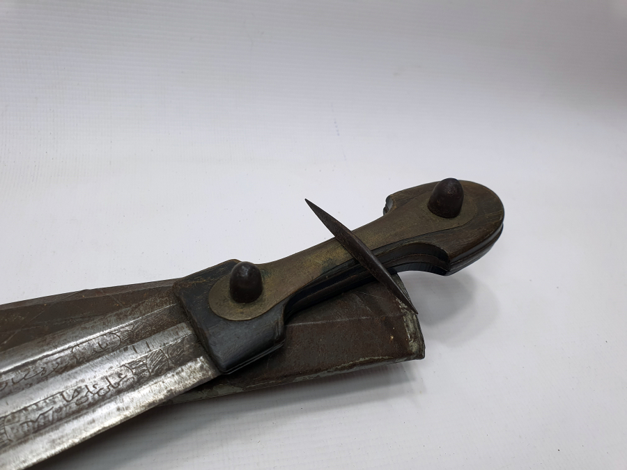 ÜZERİNDE OSMANLICA BEYİT YAZILI OSMANLI DÖNEMİ ÇERKES KAMASI