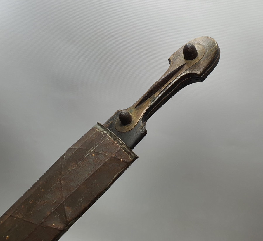 ÜZERİNDE OSMANLICA BEYİT YAZILI OSMANLI DÖNEMİ ÇERKES KAMASI