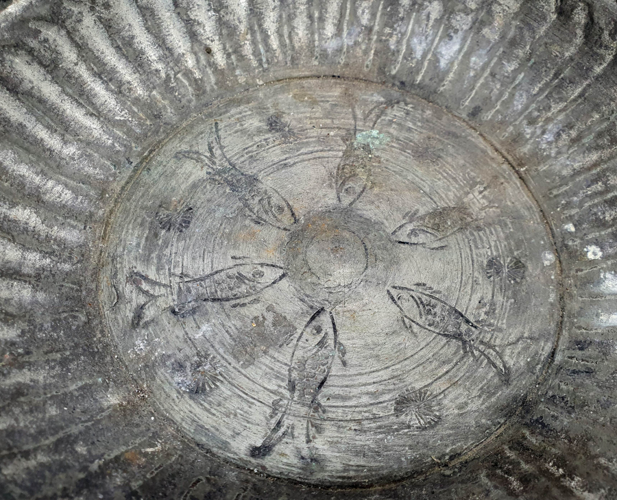 OSMANLI DÖNEMİ BALIKLI ERMENİ İŞİ NADİR HAMAM TASI