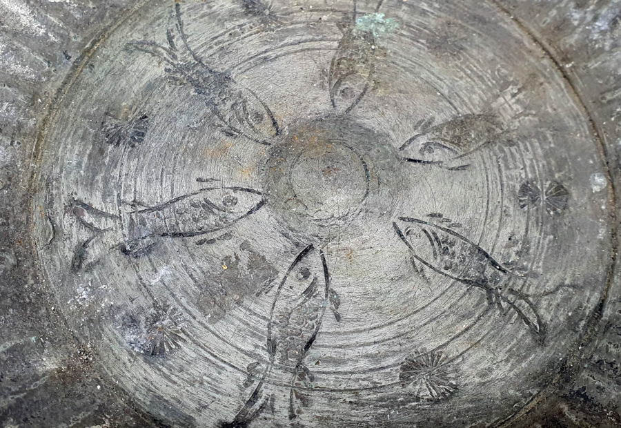 OSMANLI DÖNEMİ BALIKLI ERMENİ İŞİ NADİR HAMAM TASI