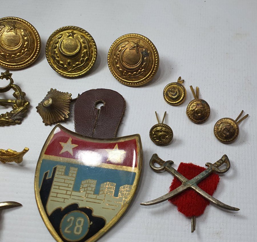 ANTİKA SUBAY BRÖVE ROZET VE KOKART LOTU