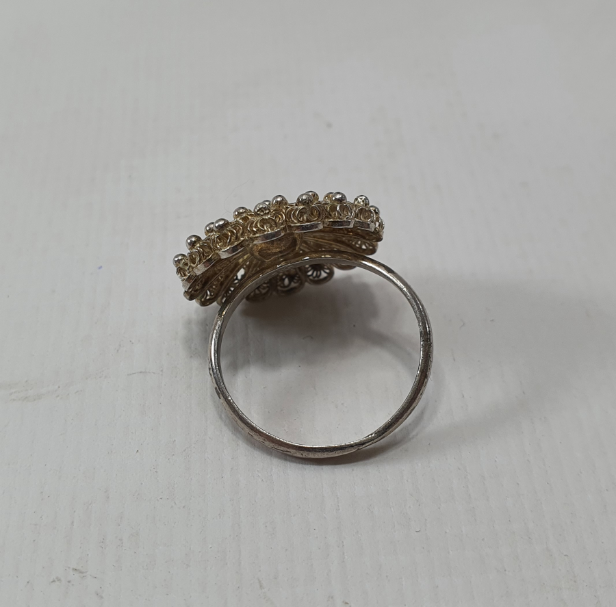 GÜVERSE İŞÇİLİKLİ GÜMÜŞ YÜZÜK