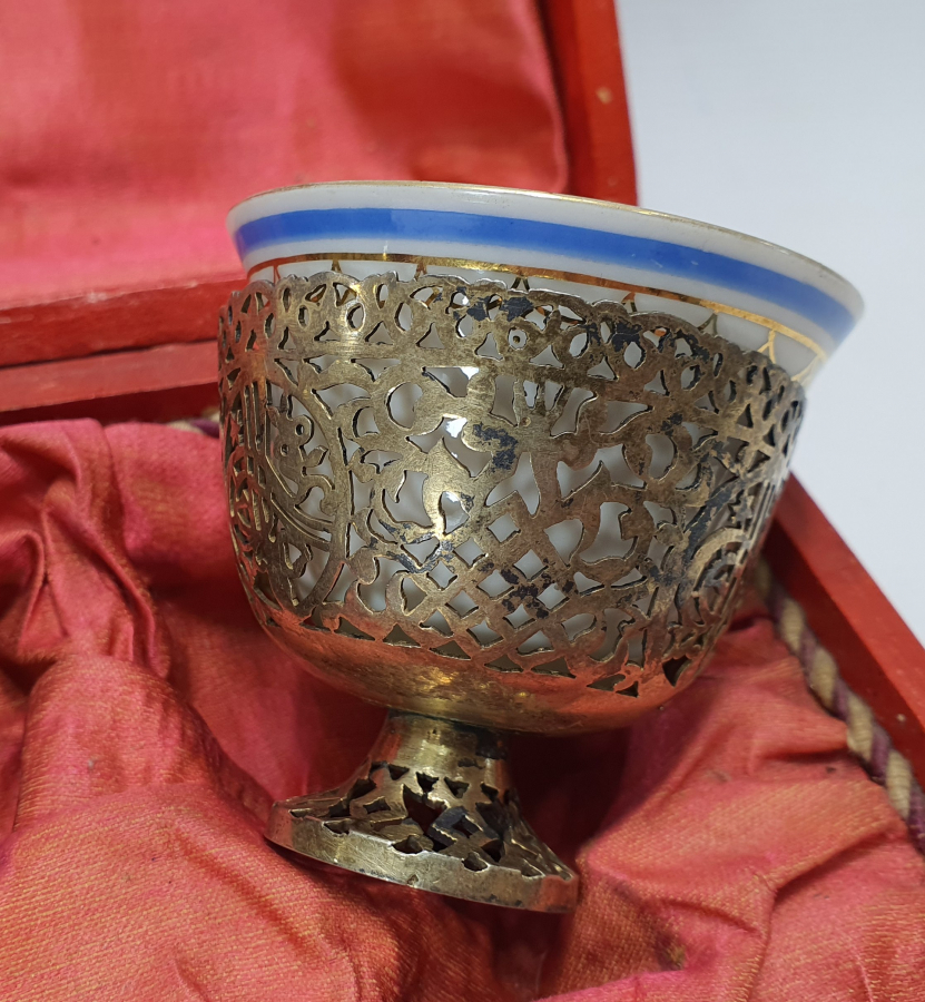 OSMANLI DÖNEMİ ORJİNAL KUTUSUNDA ÇİFT FİNCAN ZARFI