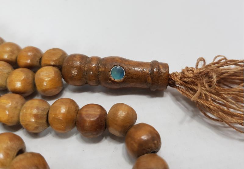 İMAMESİNDE KABE GÖRSELİ BULUNAN ESKİ HACI İŞİ AHŞEP TESBİH 