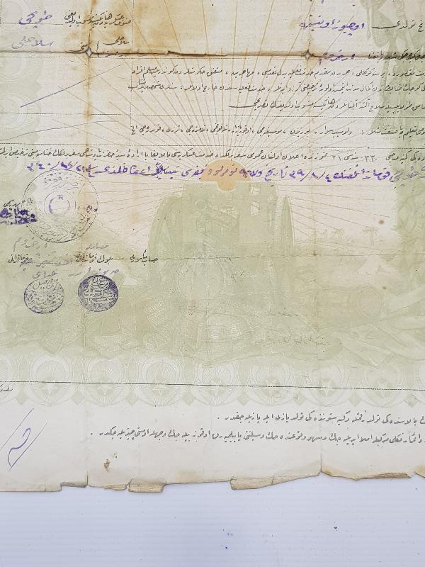 KURTULUŞ SAVAŞI: OSMANLICA ASKERİ TERHİS BELGESİ 