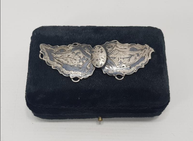 OSMANLI DÖNEMİ SAVATLI GÜMÜŞ KEMER TOKASI 