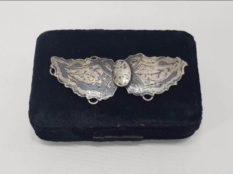 OSMANLI DÖNEMİ SAVATLI GÜMÜŞ KEMER TOKASI 