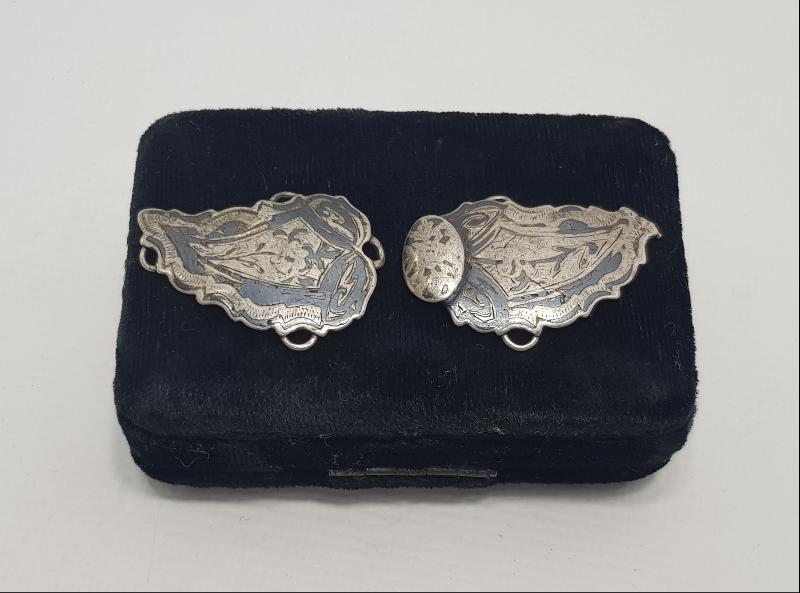 OSMANLI DÖNEMİ SAVATLI GÜMÜŞ KEMER TOKASI 