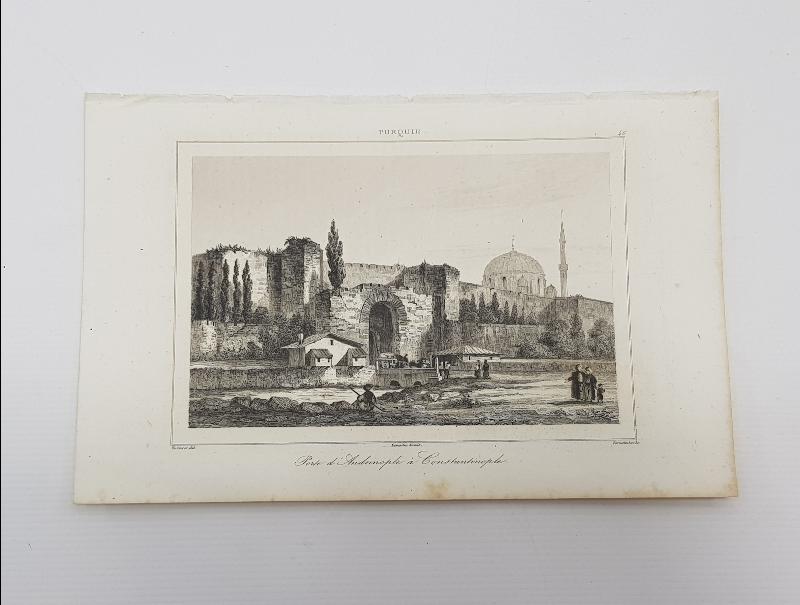OSMANLI GRAVÜR: CONSTANTINOPLE EDİRNE KAPISI