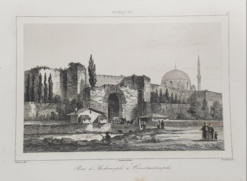 OSMANLI GRAVÜR: CONSTANTINOPLE EDİRNE KAPISI