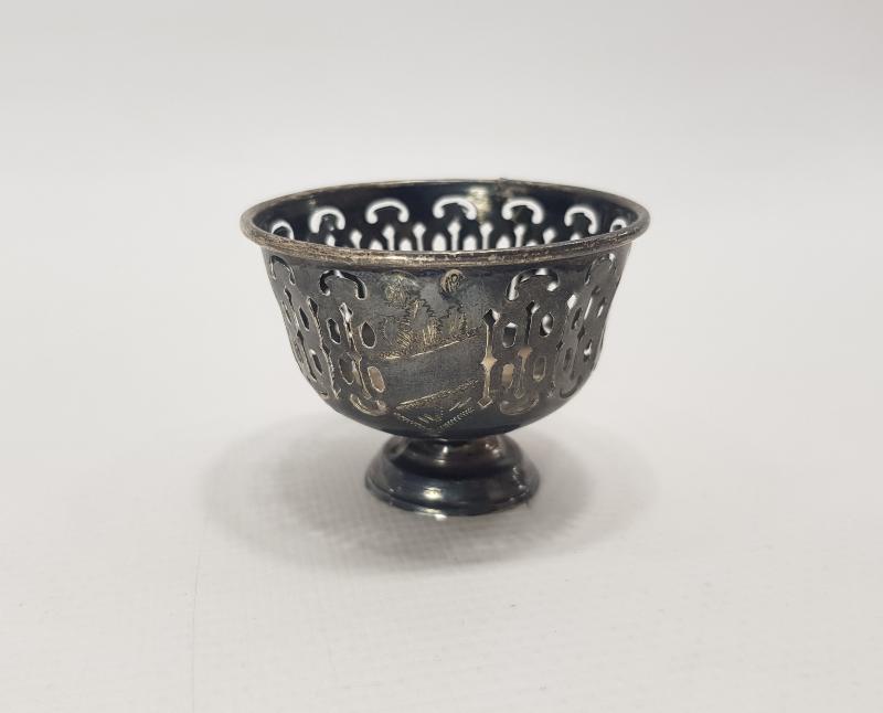 OSMANLI TUĞRALI VE SAH DAMGALI GÜMÜŞ FİNCAN ZARFI 