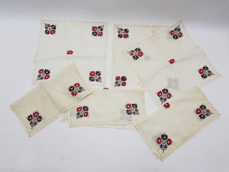 1940'LARDAN KANAVİÇE İŞİ BİR TAKIM BEZ 