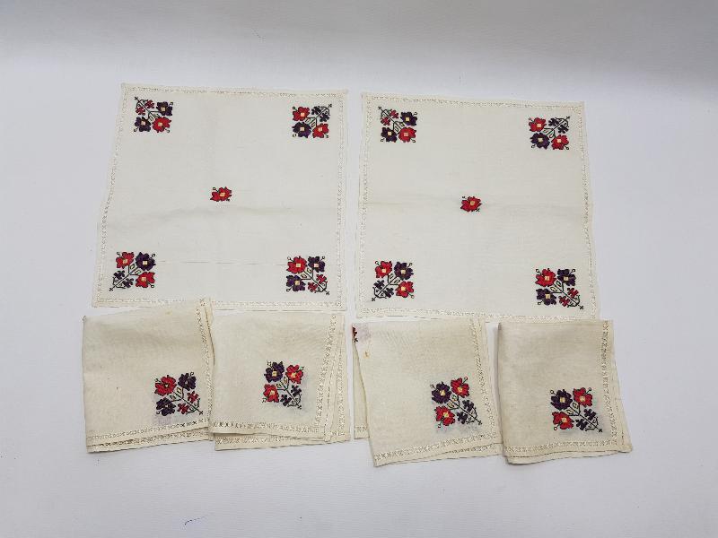 1940'LARDAN KANAVİÇE İŞİ BİR TAKIM BEZ 