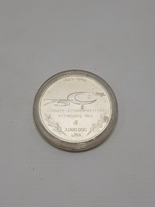 CUMHURİYETİN 75. YILI 3.000.000 TL GÜMÜŞ HATIRA PARA