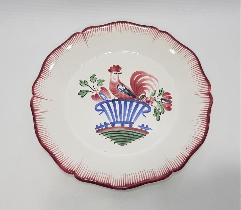 HOROZ TEMALI FRANSIZ PORSELEN TABAK 