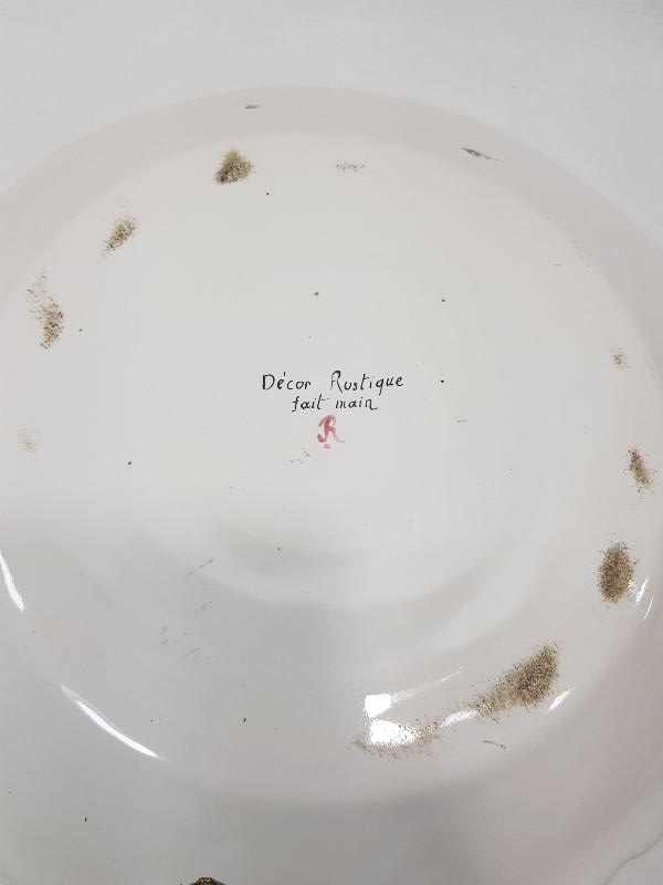 HOROZ TEMALI FRANSIZ PORSELEN TABAK 