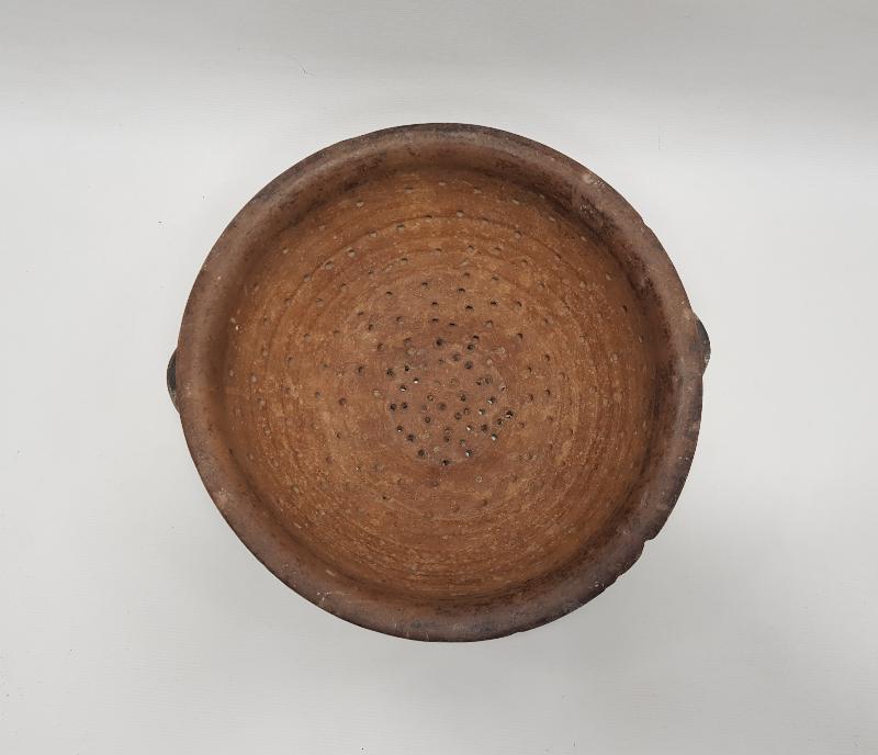 OSMANLI DÖNEMİ ÇANAKKALE SERAMİK MAKARNA SÜZGECİ - ÇOK NADİR