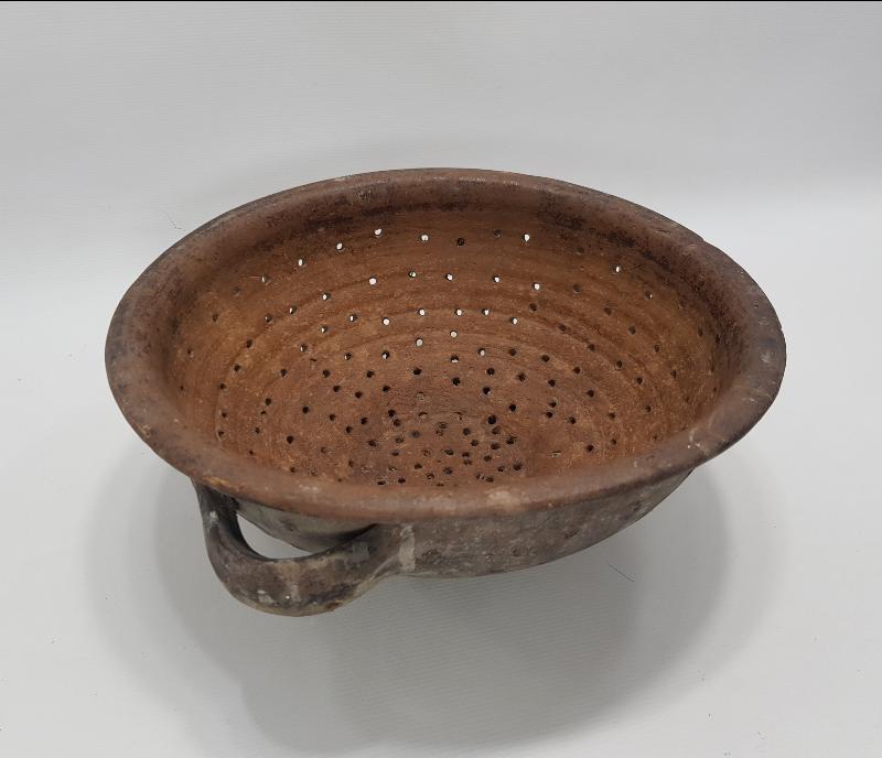 OSMANLI DÖNEMİ ÇANAKKALE SERAMİK MAKARNA SÜZGECİ - ÇOK NADİR