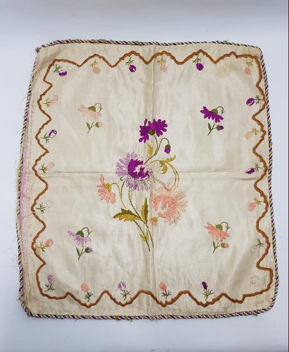 OSMANLI DÖNEMİ RUM İŞİ İPEK ATLAS KIRLENT 