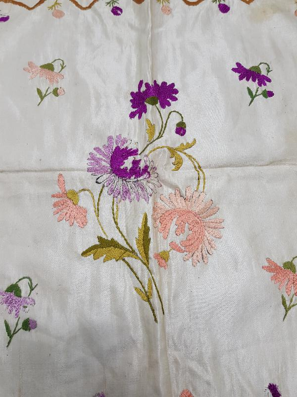 OSMANLI DÖNEMİ RUM İŞİ İPEK ATLAS KIRLENT 