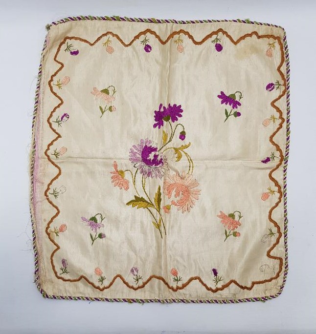 OSMANLI DÖNEMİ RUM İŞİ İPEK ATLAS KIRLENT 