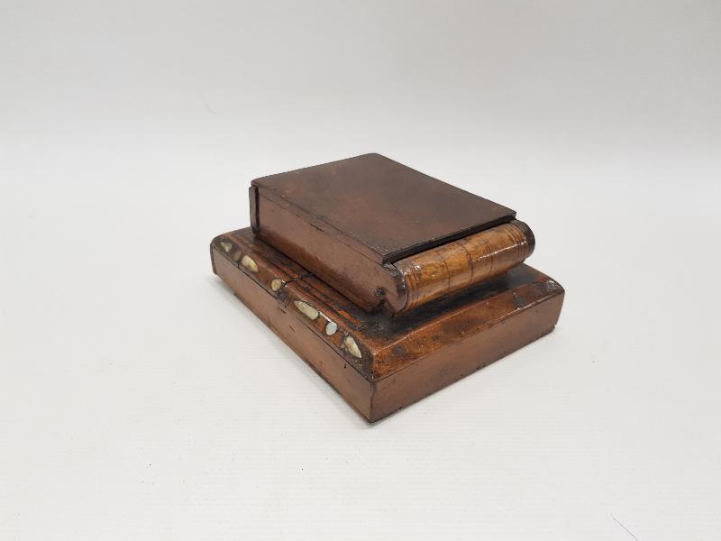 OSMANLI DÖNEMİ SİNOP CEZAEVİ İŞİ ANTİKA AHŞAP SİGARALIK VE KÜL TABLASI 