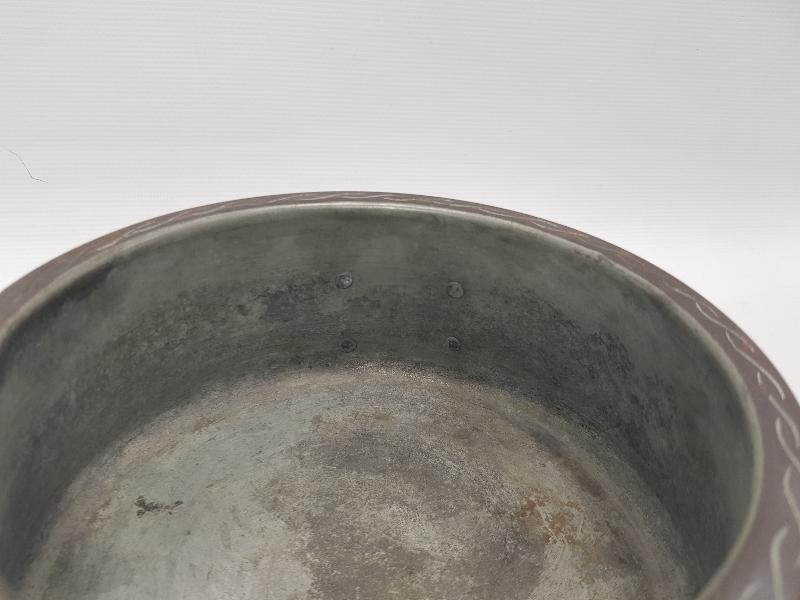 OSMANLICA YAZILI MİNİ BAKIR KAZAN 