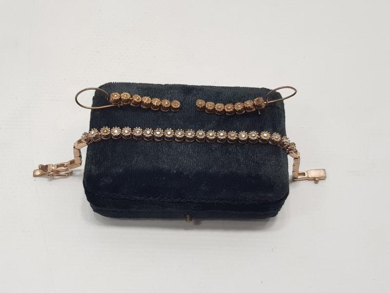 PIRLANTA BİLEKLİK VE KÜPE TAKIMI 