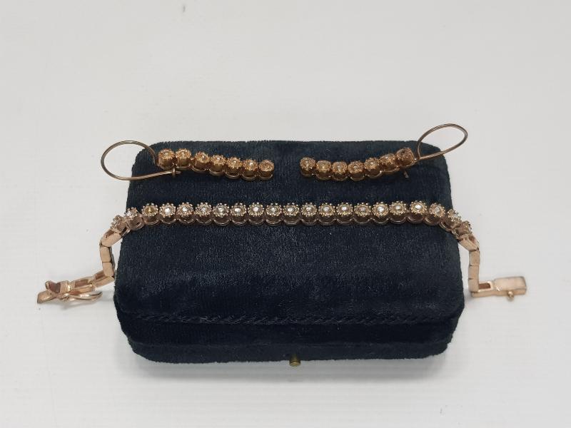 PIRLANTA BİLEKLİK VE KÜPE TAKIMI 